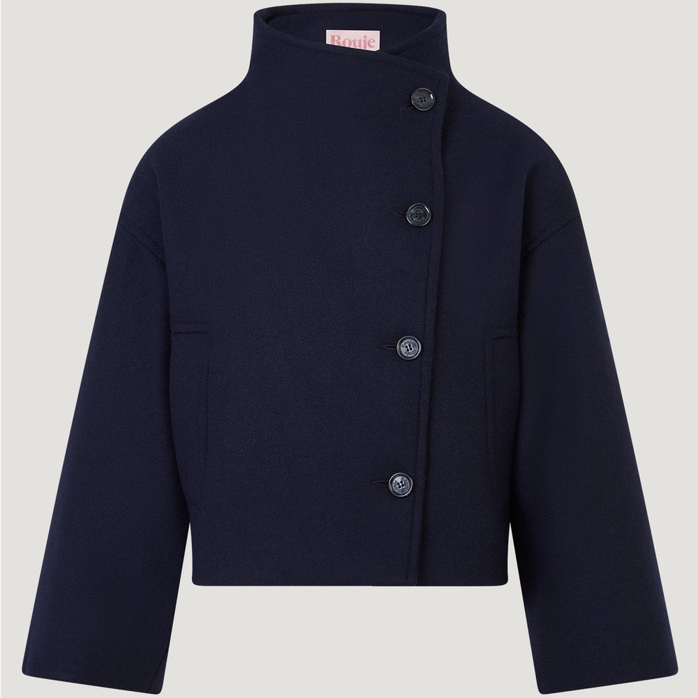 NEW Rouje Navy Cropped Pea Coat